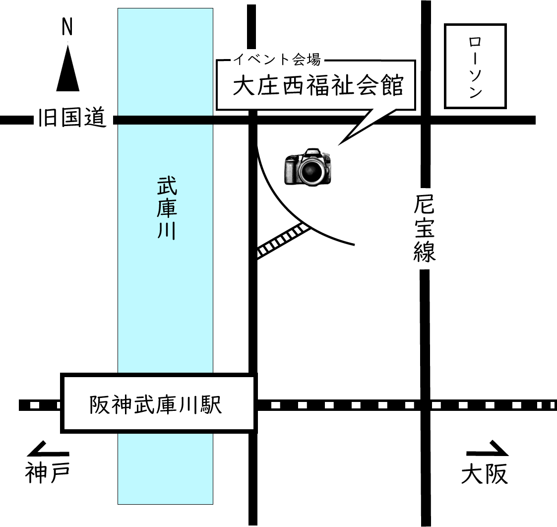大庄西福祉会館への地図