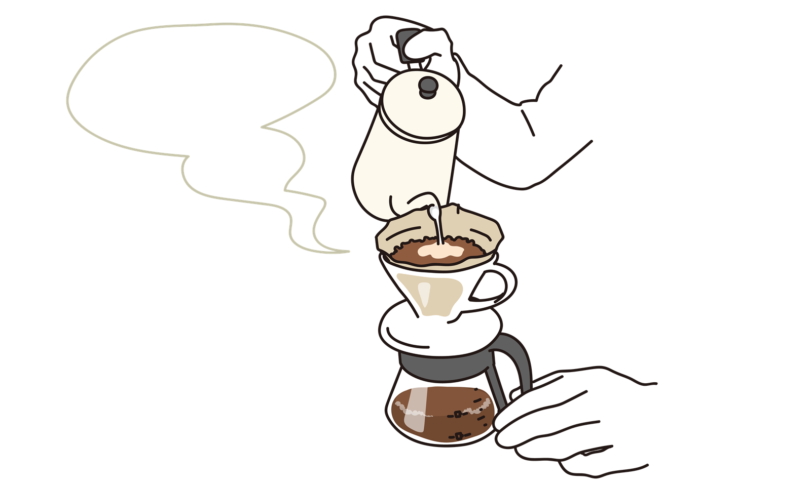 コーヒーを淹れている絵